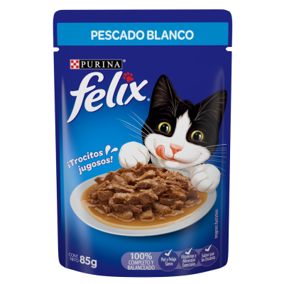 Comida Húmeda Para Gato Felix Pescado Blanco